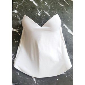David's Bridal White Longline Strapless Molded Underwire 7643 Lined Bra 36B